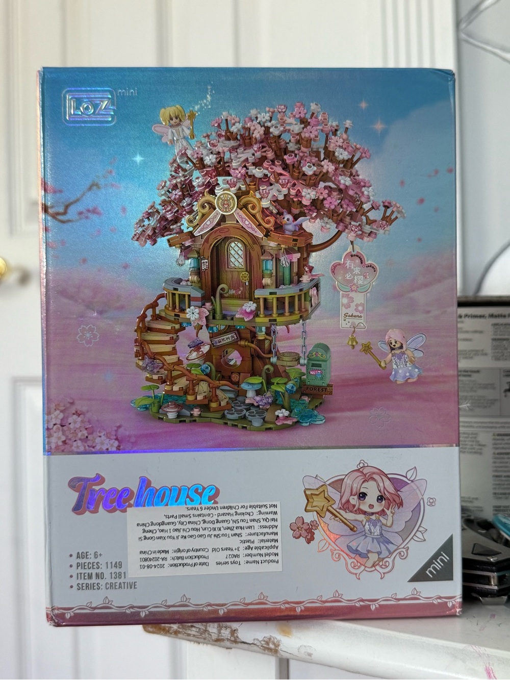 LOZ Mini Treehouse Building Set - Pink Cherry Blossom
